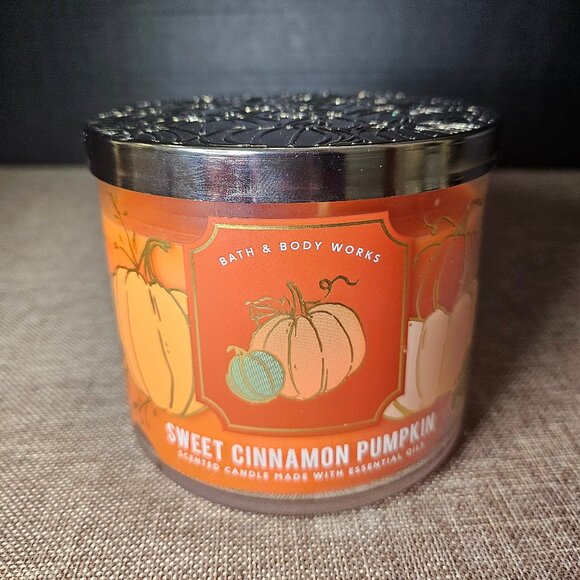 New Bath And Body Works Sweet Cinnamon Scent 3 Wicked Candle Warm Cinnamon - Picture 1 of 6